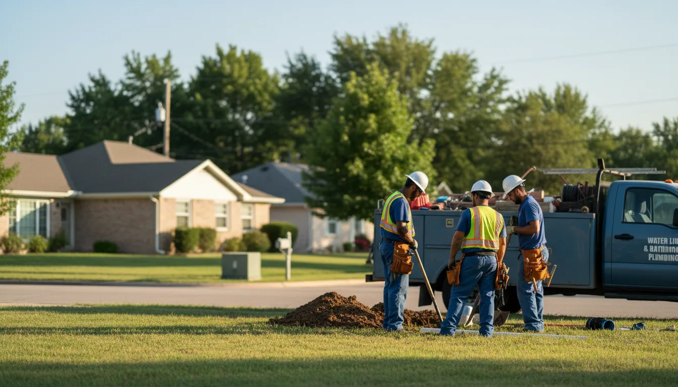 Residential water line and bathroom plumbing service in Saint John, WA